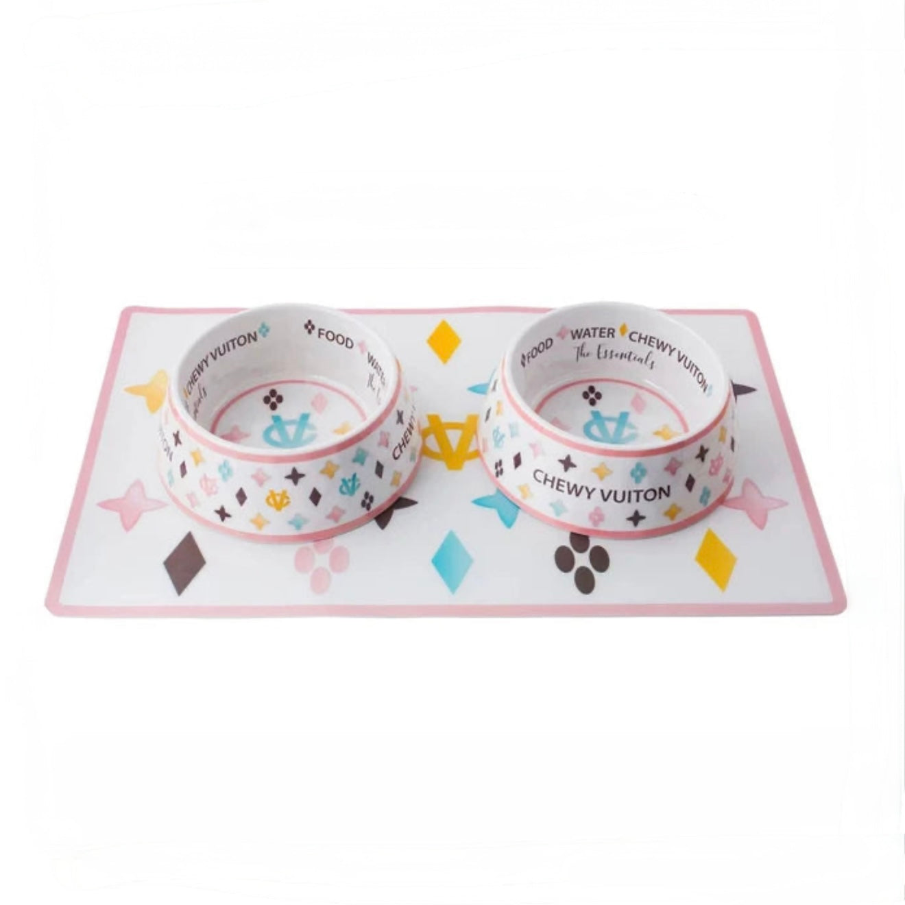 Luxury Pet Bowl and Feeding Mat Set